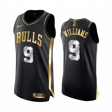 Maillot Basket Chicago Bulls Patrick Williams 9 2020-21 Noir Golden Edition Swingman - Homme